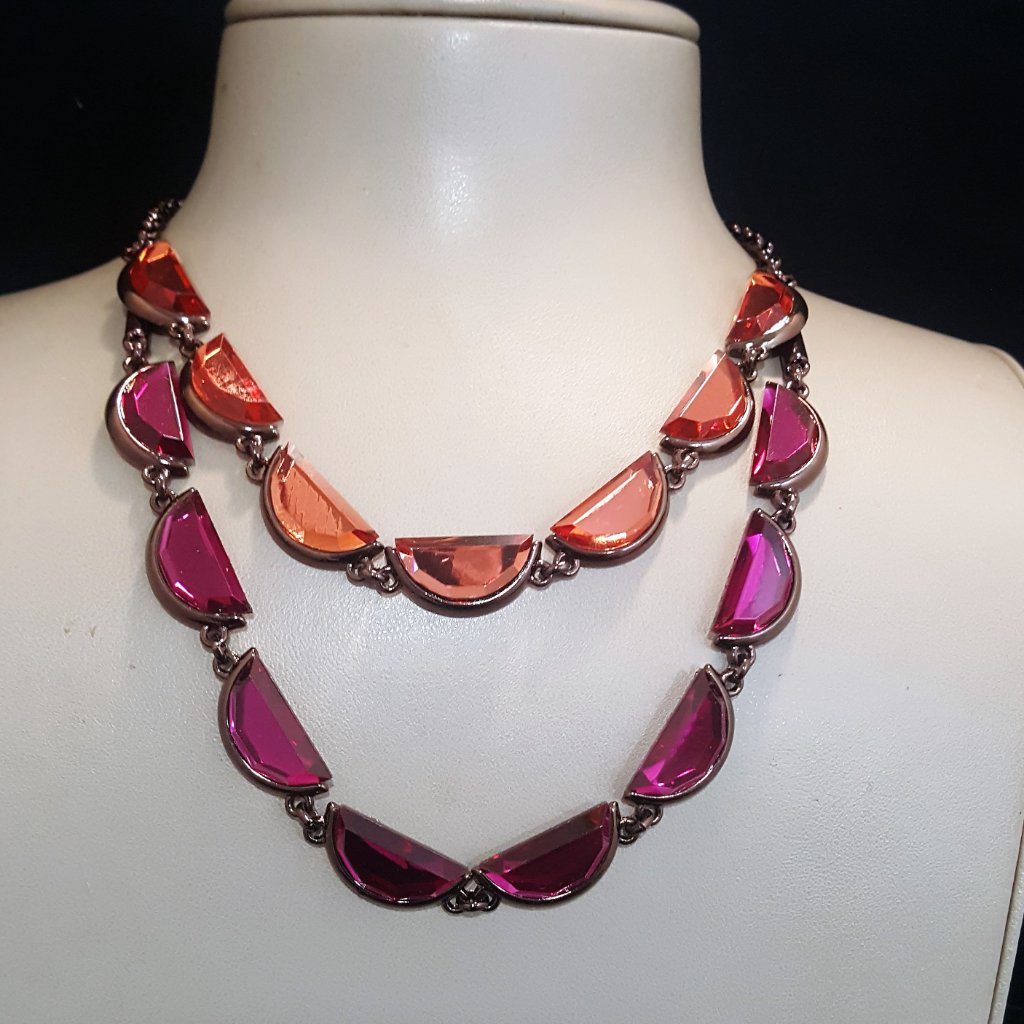Coldwater Creek Women's Crescent Gem Necklace Nwt